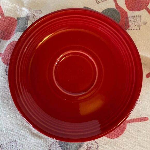 Fiestaware Scarlet Classic Teacup & Saucer - Picture 3 of 5